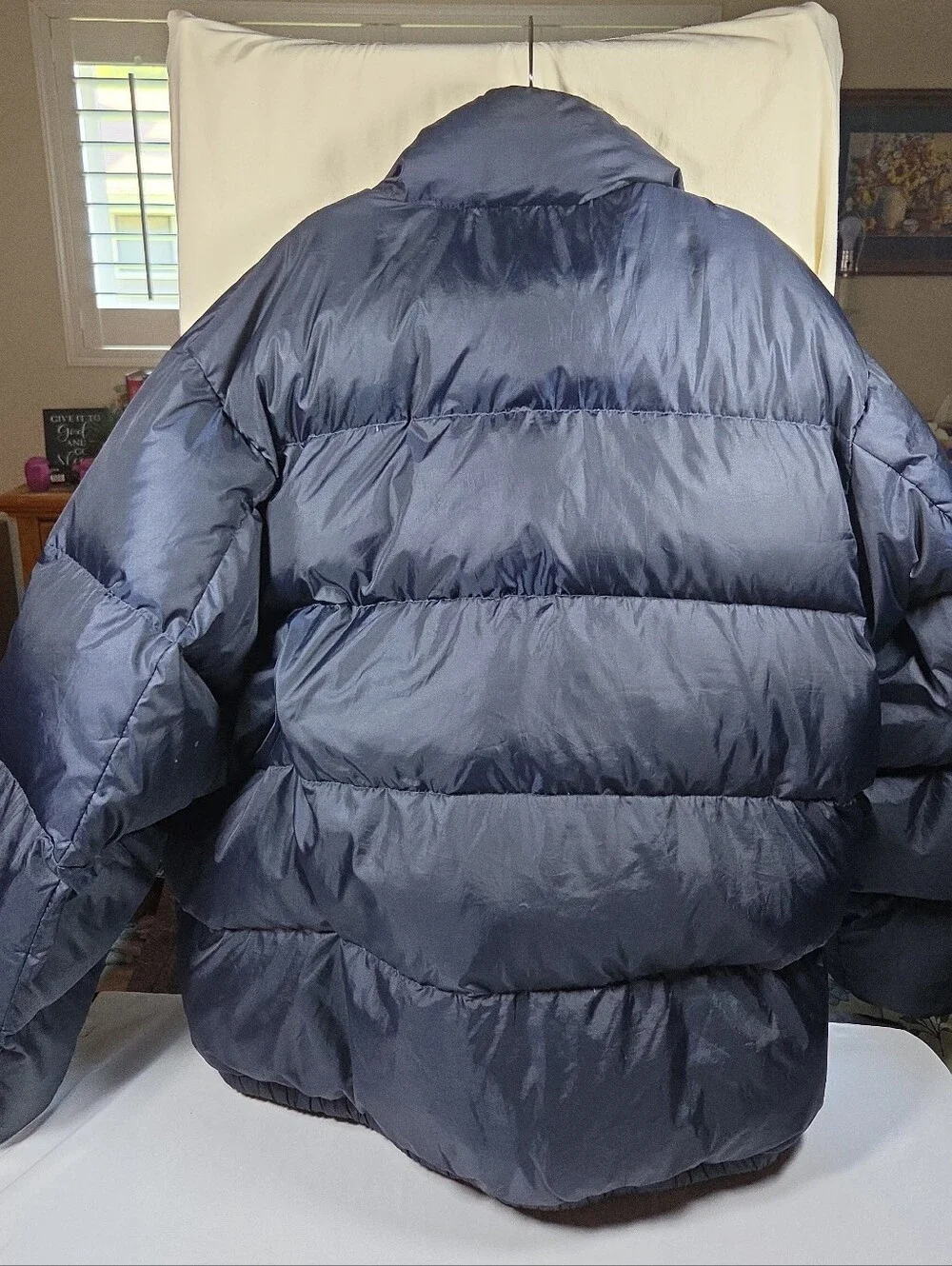 Vtg 90s Polo Jeans Co Ralph Lauren Down Puffer Jacket Navy Blue Flag Mens XL